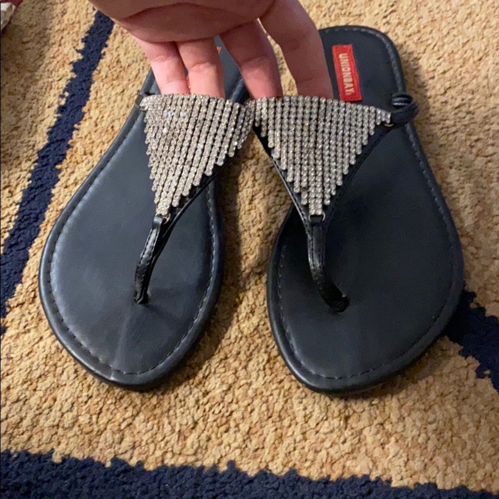 Bedazzled Black Sandals